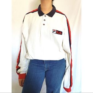 Vintage fila polo long sleeve shirt